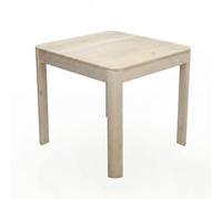 FineBuy Table à Manger 80x80 cm Bois Massif Manguier Blanchi, Carré
