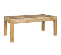 FineBuy Table Basse 110 cm Bois Massif Manguier Clair, Style Campagne