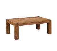 FineBuy Table Basse 110x60x40 cm Bois Massif Sheesham Rectangulaire | table de salon en bois véritable au style campagne, bout de canapé fait main, chaque pièce est unique