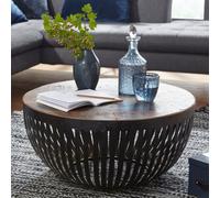 FineBuy Table Basse Bois Massif 70x33x70cm Table en bois Table d'appoint Shabby