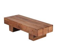 Table Basse Bois Massif - FINEBUY - 120x30x45cm - Style Maison de Campagne - Marron
