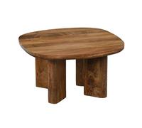 FineBuy Table Basse en manguier Massif 60cm carrée - Table de Salon Artisanale en Bois véritable avec Bords arrondis au Design Moderne Fait Main