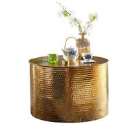 FineBuy Table Basse Métal 61x40,5x61 cm Table d'appoint Design Bout de canapé [d'or]
