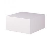 FineBuy Table Basse Monobloc 60x60x30 cm Brillante Blanche, Carré | table de salon cube en MDF laqué, bout de canapé avec stable stabilité, table lounge avec surface de rangement