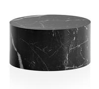 FineBuy Table Basse MONOBLOC Ronde 60x60x30 cm Noire, Bout de Canapé