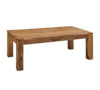 Table Basse Bois Massif - FINEBUY - 110x40x60 cm - Marron clair - Maison de campagne