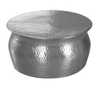 FineBuy Table Basse Métal 60x30,5x60 cm Table d'appoint Design Bout de canapé [Argent]