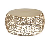 FineBuy Table Basse Ronde 66x66x30 cm Effet Marbre, Bout de Canapé | table de salon avec croisés pieds, table lounge facile d'entretien, table d'appoint pour canapé et fauteuil