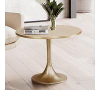 FineBuy Table Basse Ronde Métal Doré Ø 60 cm Petite Design Table Salon Moderne