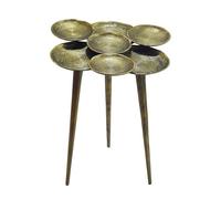 FineBuy Table d'appoint Aluminium 46cm Or - Table Basse Petite Ronde - Table de canapé Moderne - Table de Salon Métal - Table Design Table d'appoint Faite Main