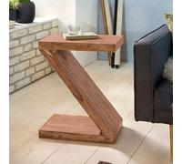 FineBuy Table d'appoint Bois Massif Acacia 44 x 59 x 30 cm Table Basse Salon | Bout de canapé est - Capacité de Charge par Plaque: 30 kg - Table en Bois