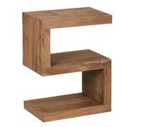 FineBuy Table d'appoint Bois Massif Acacia 44 x 60 x 30 cm Table Basse Salon | Bout de canapé est - Capacité de Charge par Plaque: 30 kg - Table en Bois