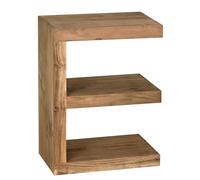 FineBuy Table d'appoint Bois Massif Acacia 45 x 60 x 30 cm Table Basse Salon | Bout de canapé est - Capacité de Charge par Plaque: 30 kg - Table en Bois