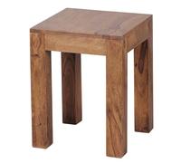 Table d'appoint en bois massif - FINEBUY - 35x45x35cm - Marron foncé - Salon - Meuble de salon