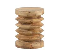 FineBuy Table d'Appoint Ronde 35x35x45 cm Bois Massif Manguier