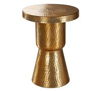 FineBuy Table d'Appoint Ronde 43x43x59 cm Métal Dorée