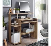 FineBuy Table d'Ordinateur 94x48,5x90,5 cm avec Tablette Clavier