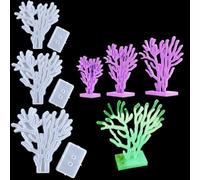 FineInno 3 Pièces Silicone Porte-Bijoux Corail Moule Résine Moules Présentoir de bijoux Coral époxy Moulage Bricolage Artisanat Décoration Maison (Silicone Porte-Bijoux Corail)