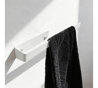 FINELYCR Barre Serviette Salle de Bain à Un-Bras, Support Serviettes Mural 37 cm, Barres Porte-Serviettes en Fer, Blanc Porte Serviette Mural, pour Salles de Bain, Cuisine, Salles de Sport