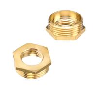 FINELYCR Raccord Male, 2 Pièces Raccords Réducteur en Laiton, Filetage Mâle à Mamelon Femelle, Réducteur en Laiton Adaptateur 1« à 1/2 », pour Raccordements Gaz, Eau, Chauffage