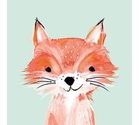 finemark Lot de 20 serviettes renard enfant - Animaux - Décoration de table 33 x 33 cm