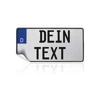 Finest Folia Autocollant personnalisé pour Plaque avec Texte au Choix, Autocollant décoratif pour Plaque, réalisé en Vinyle, Personnalisable pour Voiture, Moto, Camion, remorque (255 x 130 mm)
