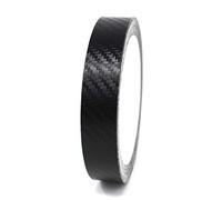 Finest Folia Bandes adhesives décoratives pour auto voiture moto bateau modélisme nombreux coloris longueur 10m ruban adhésif (Carbone noir, 15mm)
