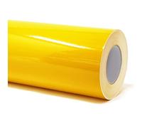Finest Folia Film adhésif pour meubles brillant - Film adhésif en PVC autocollant - 63 cm de largeur du support (019 jaune signal, 5 mètres)