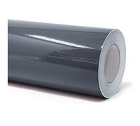 Finest Folia Film adhésif pour meubles brillant - Film adhésif en PVC autocollant - 63 cm de largeur du support (073 gris foncé, 5 mètres)