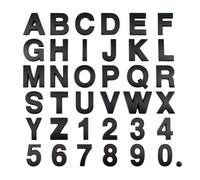 Finest Folia Lettres Autocollantes en Plastique ABS - 25 x 25 mm - pour Voiture, Moto, boîte aux Lettres - en Plastique - À Coller - Autocollants et résistants aux intempéries (Noir Mat)