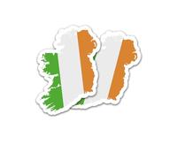 Finest Folia Lot de 2 autocollants - Silhouette de pays - Motif drapeau de l'État fédéral - Pour voiture, vélo, moto - Bleu modèle - Autocollant - Résistant aux intempéries - R215 (10 Irlande)