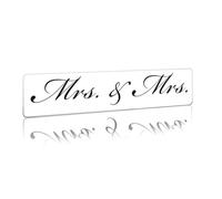 Finest Folia Plaque d'immatriculation de mariage - Insert en plastique pour voiture de mariage - Décoration de voiture de mariage (blanc, 03 Mrs & Mrs)