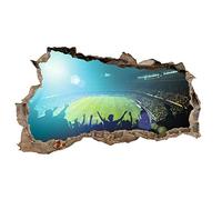 Finest Folia WL27 Autocollant mural 3D pour trou de mur Autocollant de football Percée Football Autocollant H 60 x L 100 cm Chambre Salon