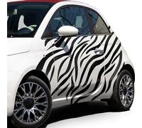 Finest Folia XXL Motif Zèbre 200x60cm Autocollant pour Voiture, Bus, Moto - Autocollant Décoratif, Tuning, Zèbre, Camouflage, Motif Zèbre, Accessoire Automobile, Design, Film Adhésif KX092 (01 Noir