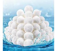 FINEVERNEK 1500g Balle Filtrante Piscine Réutilisables Boule de Coton pour Filtre Piscine Systèmes de Filtration à Sable, Accessoires de Piscine, Nettoyeur de Piscine, Filtre à Sable d'Aquarium
