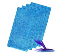 FINEVERNEK 4PCS Lingettes Reutilisable pour Swiffer WetJet Wood, Tampons Vadrouille en Microfibre Mop pour Le Nettoyage et Le Récurage des Sols Humides ou Secs, Carrelage et Marbre