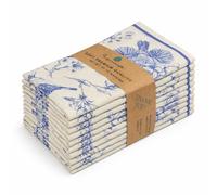 FINGERCRAFT Imprimé, qualité supérieure, Serviettes de Table, mélange de Coton et Lin, Lot de 12, Taille 50,8 x 50,8 cm, Multicolore, Ultra Doux, (Lot de 12, Toile)