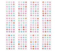 FINGERINSPIRE 12 Feuilles Autocollants Gemmes Fleurs 336 Pcs 13x13mm Pierres Précieuses Auto-adhésives Pailletées 3D Acrylique Autocollants Bling pour Décor Visage Artisanat DIY pour Fête Célébration