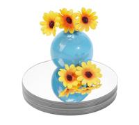 FINGERINSPIRE 12 Pièces Panneaux Autocollants Miroir Rond Acrylique 15cm Feuilles Miroir Flexibles Sans Verre Épaisseur 1,8mm Adhésif Intégral Disques Peler Et Coller Pour Décoration Maison Bureau DIY