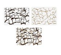 FINGERINSPIRE 2PCS Pochoir de Fissures pour Peinture 21x29.7cm Modèle de Peinture de Fissures Réutilisable Pochoir de Décor de Fente Cassée en Couches pour Peinture Sur Bois Mur Tissu Papier Meubles
