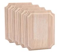 FINGERINSPIRE 4 Pcs Plaque en Bois Brut, 153x122x17mm Panneaux en Bois Rectangulaires Bruts Couleur Burlywood Base D'Artisanat Brut Plaques Décoratives à Suspendre pour Décoration Domestique