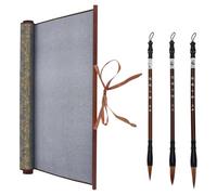 FINGERINSPIRE Ensemble de Calligraphie Chinoise Sans Encre 3 Pièce Pinceaux D'Écriture de Calligraphie Traditionnelle Stylos Tissu D'Écriture à L'Eau Réutilisable Parchemin Tissu Non Tissé