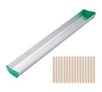 FINGERINSPIRE Pelle à Émulsion en Aluminium 41.5cm Pelle à Émulsion en Aluminium Avec 50 Bâtonnets de Bois pour Gâteaux Pelle à Émulsion à Double Bord Outil de Revêtement Durable pour Sérigraphie