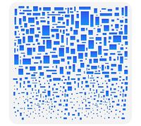 FINGERINSPIRE Pochoir Cubiste 30x30cm Pochoirs Médias Motif Rectangle Carré en Plastique Pochoirs Cubistes Réutilisables Pochoir de Données Numériques pour Toile Arts Journaling Scrapbooking Carterie