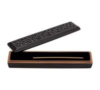 FINGERINSPIRE Porte Encens pour Bâtonnets 247x56x35mm en Porcelaine Boîte Noire Décoration Zen pour la Maison Le Bureau Récupérateur de Cendres pour la Méditation Le Yoga Le Spa