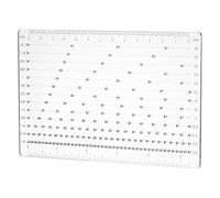 FINGERINSPIRE Règle D'Espacement Des Trous Jauge de Distance de Trou 150x100mm Règle de Calcul de Positionnement en Acrylique Rectangle Outil de Distance de Trou en Cuir Acrylique Transparent