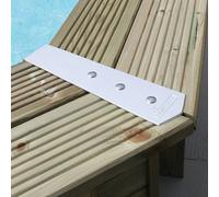 Finition de margelles aluminium Ubbink pour piscines bois - 8 pièces 135° pour piscine hexagonale ou octogonale