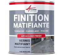 Finition Mate Transparente, Résine Polyuréthane Carrelage - ARCACLEAR 1 kg | Finition Mate Transparente, Stable aux Uv, Résiste aux Eaux Stagnantes et au Gel, Intérieur et Extérieur - Arcane Industries