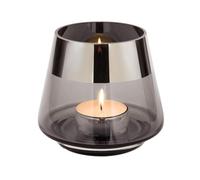 Fink Jona 116070 Photophore en Verre Gris 15 x 15 x 13 cm
