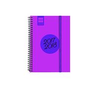 Finocam 633484518 - Agenda à spirales, semaine Vista E8, espagnol, couleur ROSE